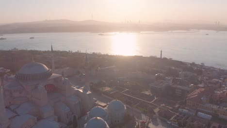 Drone-video-of-Istanbul-Turkey-in-the-Sultanahmet-area-with-touristic-mosques