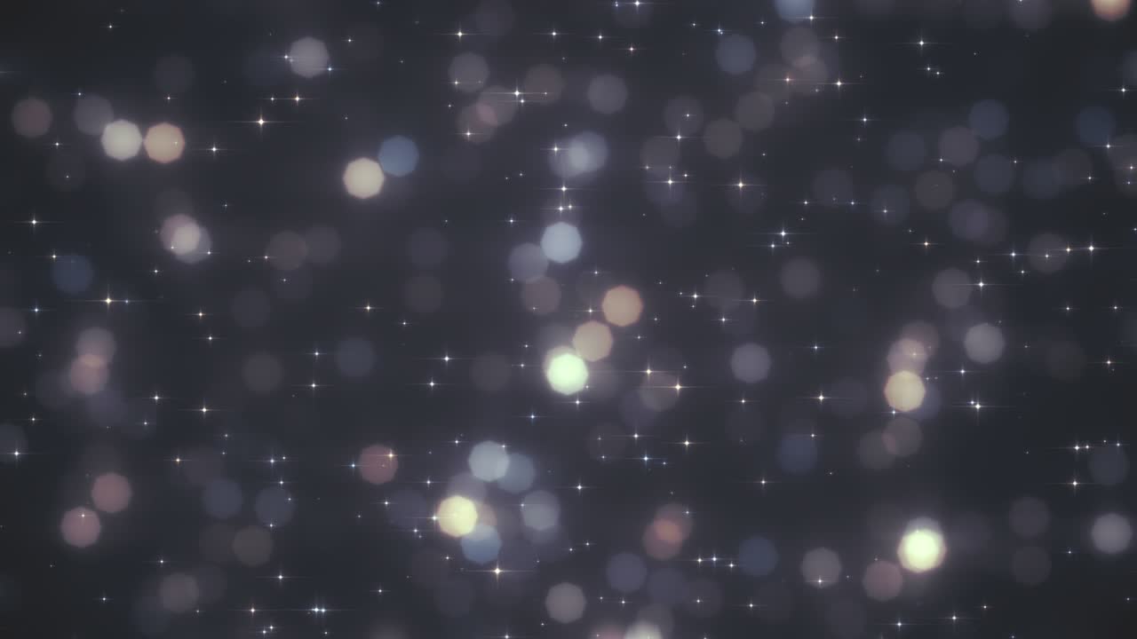 animação de férias colorida com bokeh suave e brilho da lente