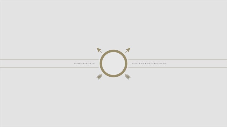 Modern Merry Christmas text with arrows on white gradient