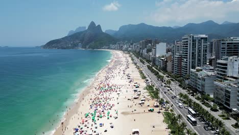 ipanema beach at downtown rio de janeiro in rio de janeiro brazil