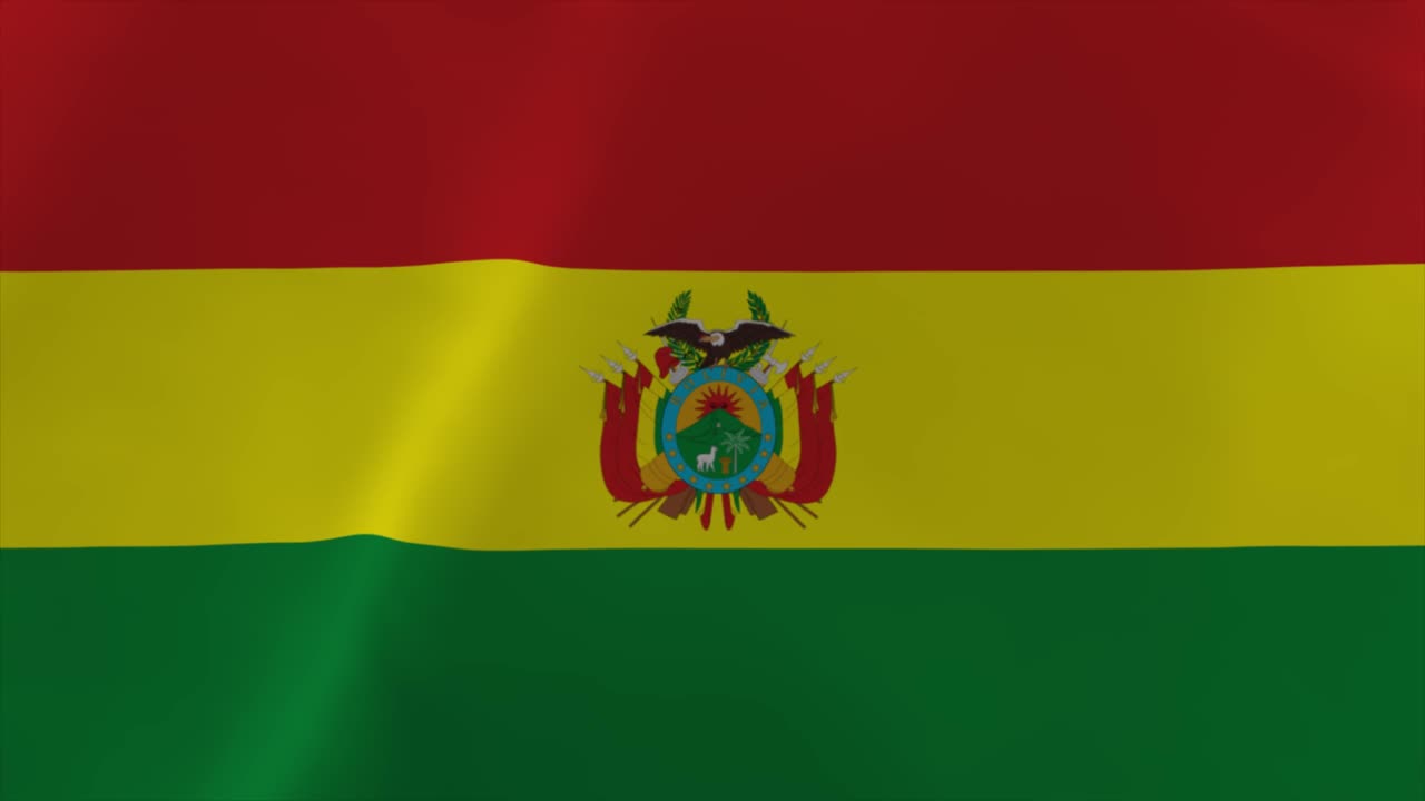 Bandeira da Bolívia Tremulando 4K - Papel de Parede Animado
