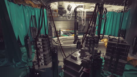 exploring a futuristic laboratory with advanced technology and equipment
