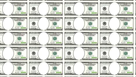 sheet of 100 dollar bill with no face. looped.