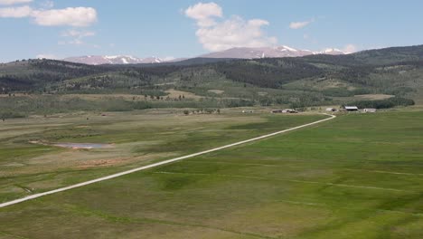 farm land in the valleys of the mountains