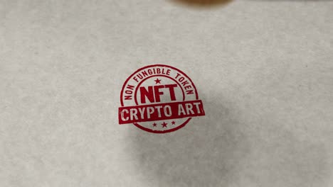 nft crypto art stamp and stamping loop animation