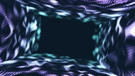 ondas abstractas en movimiento sobre un fondo oscuro.