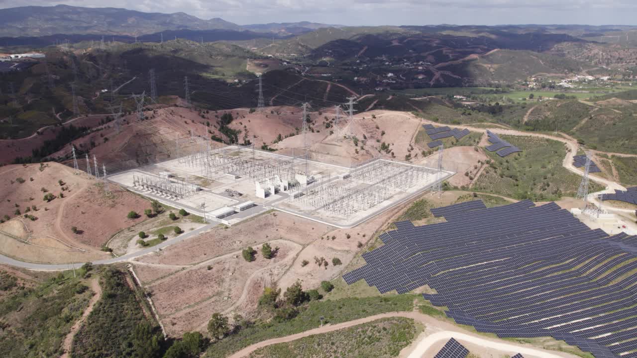 Aerial orbit electricity plant, produces carbon free energy with solar panels
