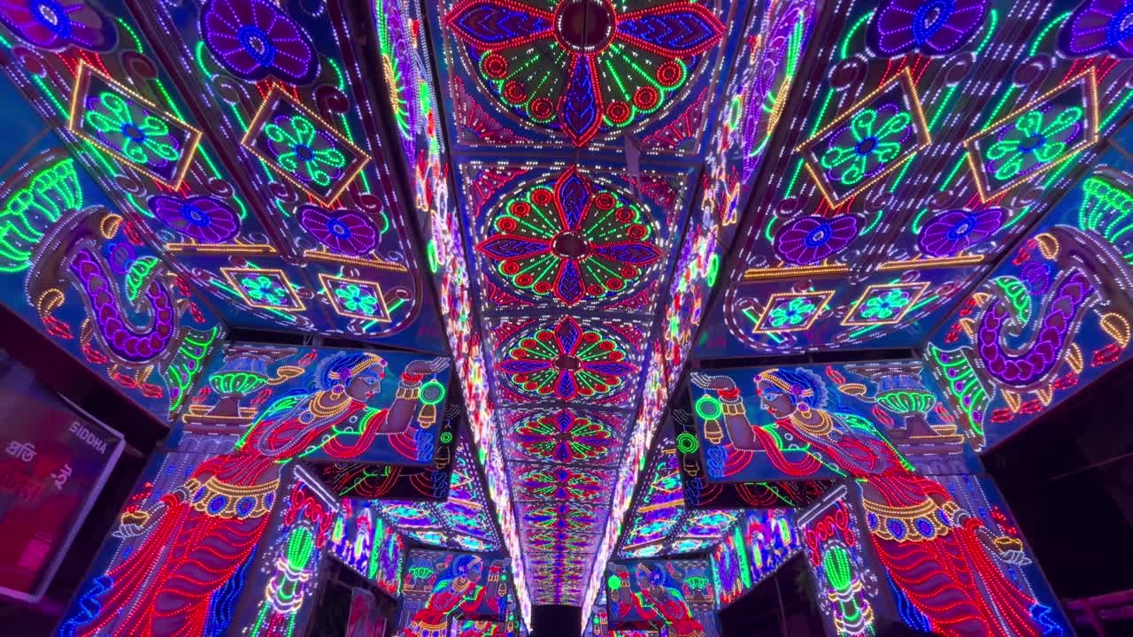 Vibrant and Colorful Indian Festival Lights and Decorations