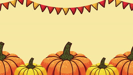 pumpkins vegetables autumn season animation