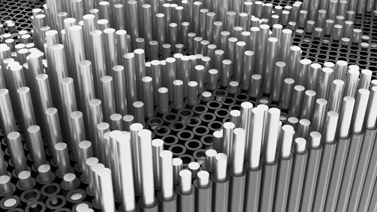 추상적인 금속 실린더 패턴