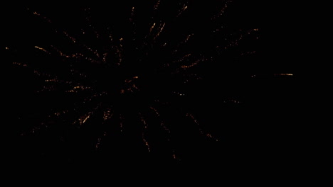 animación de los fuegos artificiales de la víspera de año nuevo explotando