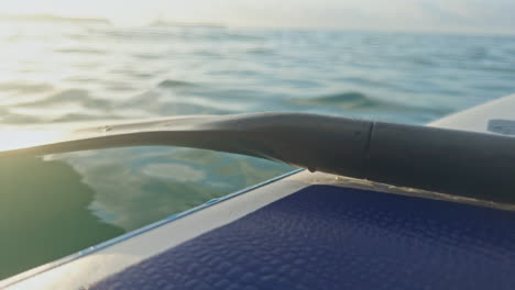 stand up paddle in the sea at dawn