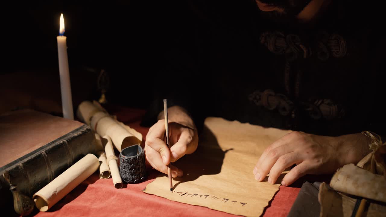 el uso de la tinta y la pluma en la historia del mundo antiguo.