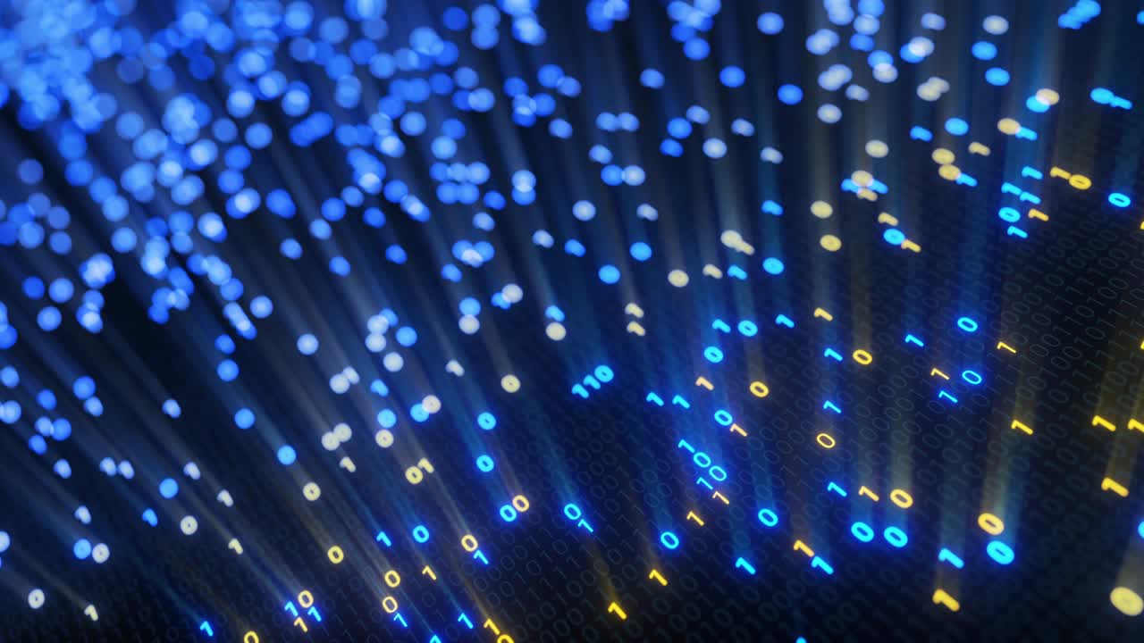 Big data cloud computing internet of things IOT AI network technology. Seamless loop 4K VJ background.