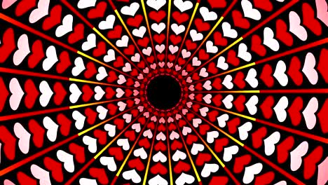 círculos corazones zoom fx movimiento fondo