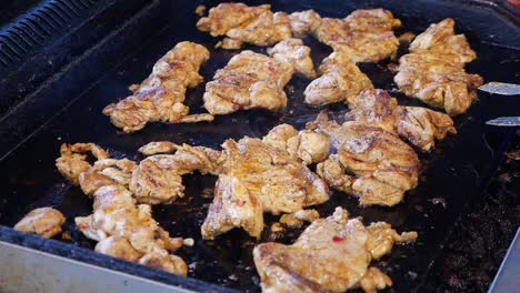 grilled chicken on a flat top