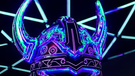 glowing viking helmet