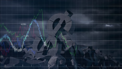 Animation-of-data-processing-over-broken-dollar-symbols