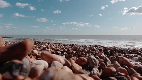 cerca de pebble stone beach en pevensey, al sur de inglaterra en un día soleado