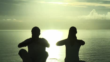 couple doing yoga