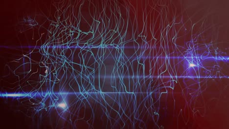 animación de redes de conexiones con iconos y red de conexiones