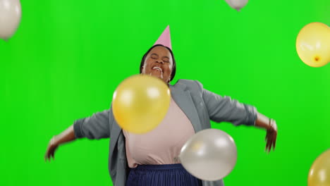 Green-screen,-birthday-party-balloons