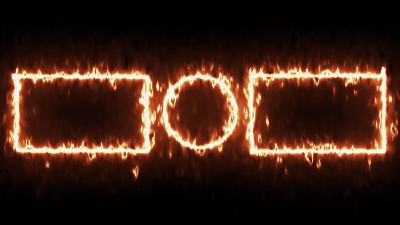 컬러 플레임 엔드 카드 엔딩 스크린 모션 그래픽