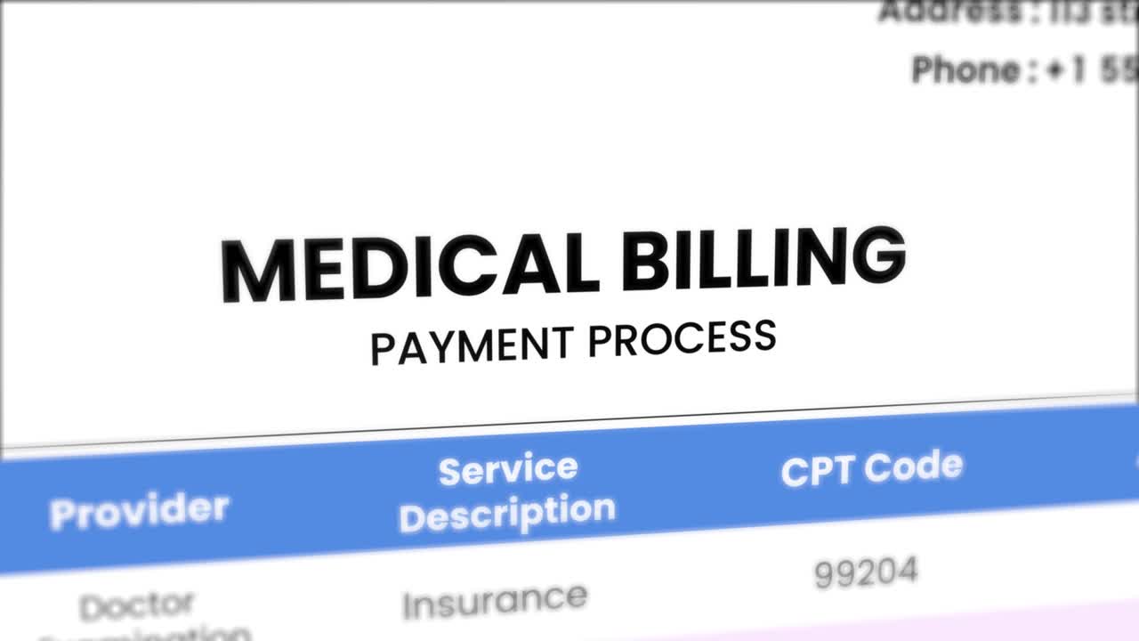 Digital Medical Billing Payment Process Document Screen