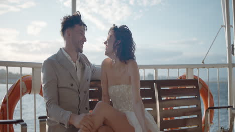 couple on a boat trip