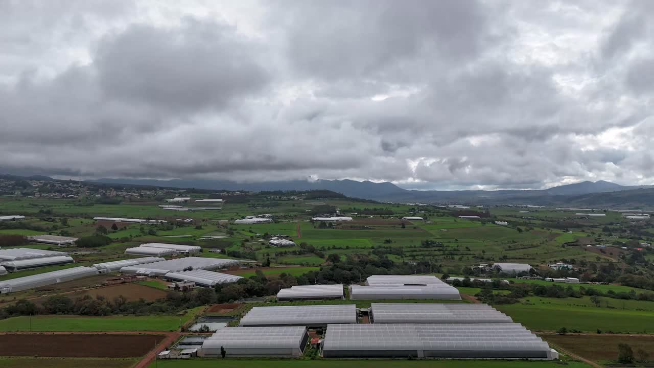 Rolling Storm in Mexico: Aerial Hyperlapse of Moving Clouds