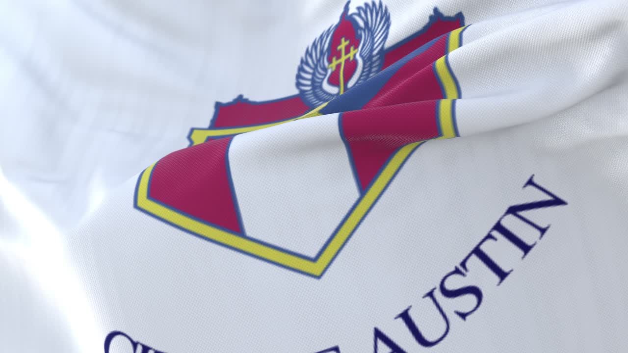 флаг остина, город техас, соединенные штаты америки - петля