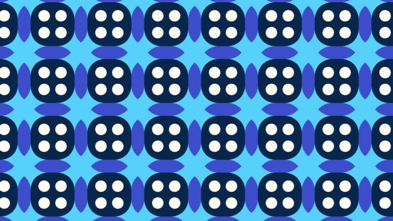 Blue Bloom Grid – Beautiful Abstract Background Animation with Colorful Seamless Pattern Slide