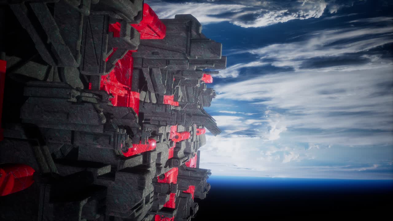 우주와 지구를 볼 수 있는 우주선