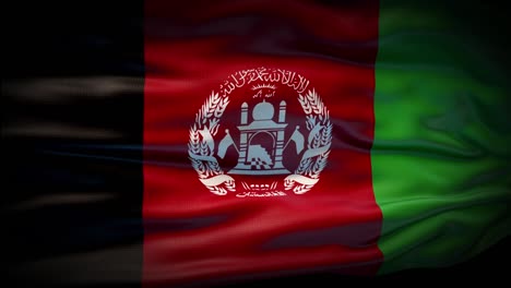 animation afghanistan flag is waving seamless loop. afghanistan flag waving in the wind. realistic 4k national flag of afghanistan closeup.