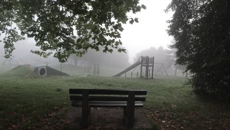 Scary-Empty-Playground-Park-with-Sitting-Bench