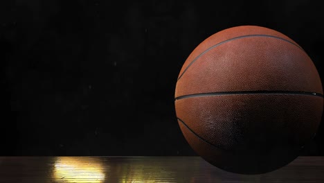 basketball on court 4k stock video
