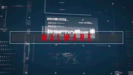 Vídeo-Digital-De-Texto-De-Malware-Con-Interfaz-De-Computadora-Y-Análisis-En-Segundo-Plano.