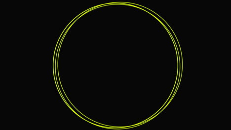 neon circles and geometric shapes appearing and disappearing