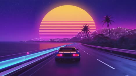 Synthwave Sunset Drive: A Retrowave Journey