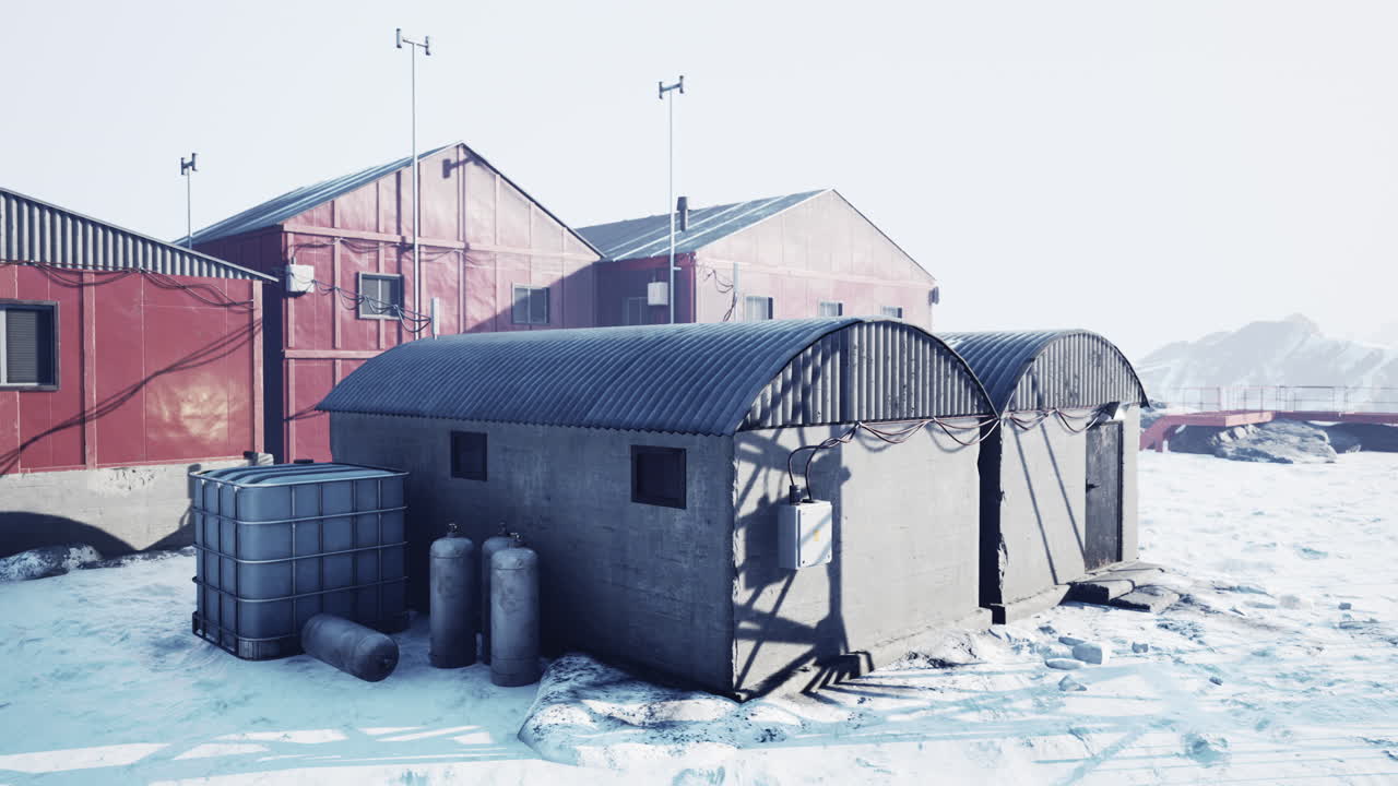 estación antártica en la península antártica