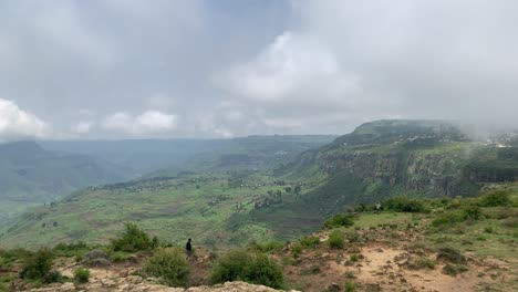 debre libanos area close to the cloud and this shot is pan wide angle to show the vast area.