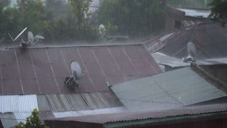 影像顯示距離和雨水的厚度