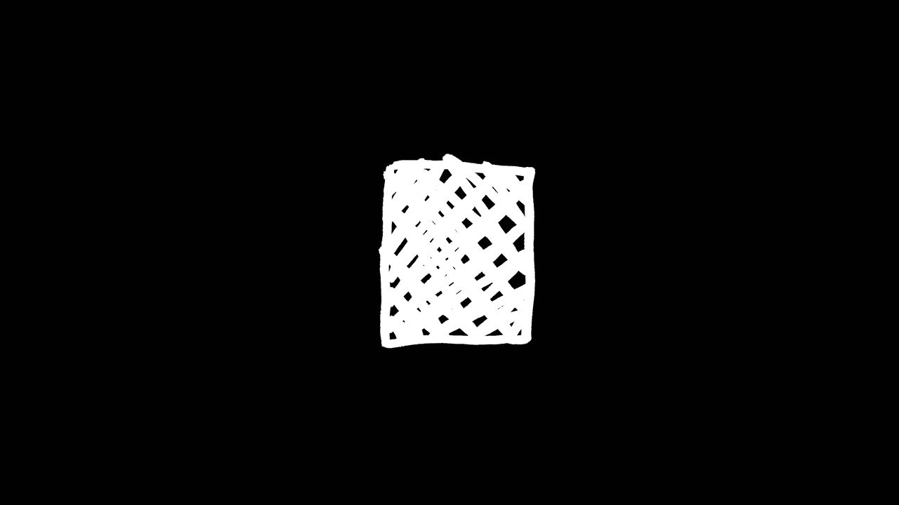 Animated White Cross-Hatch Rectangle Pattern on Black Background