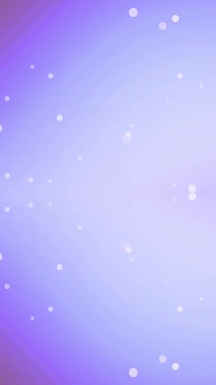 Partículas blancas animadas flotando sobre un fondo de degradado suave morado y azul