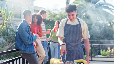 friends enjoying a barbecue party