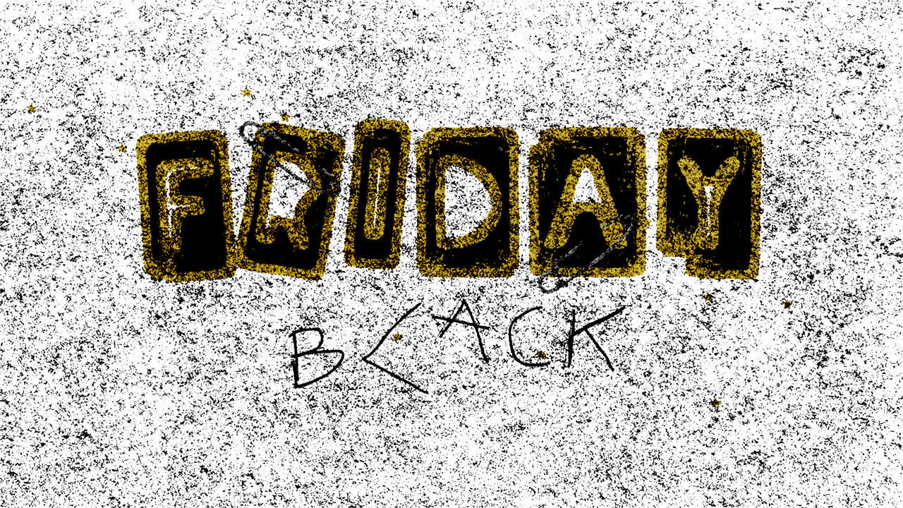 블랙 프라이데이 텍스트  ⁇ 스터 텍스처에 노이즈