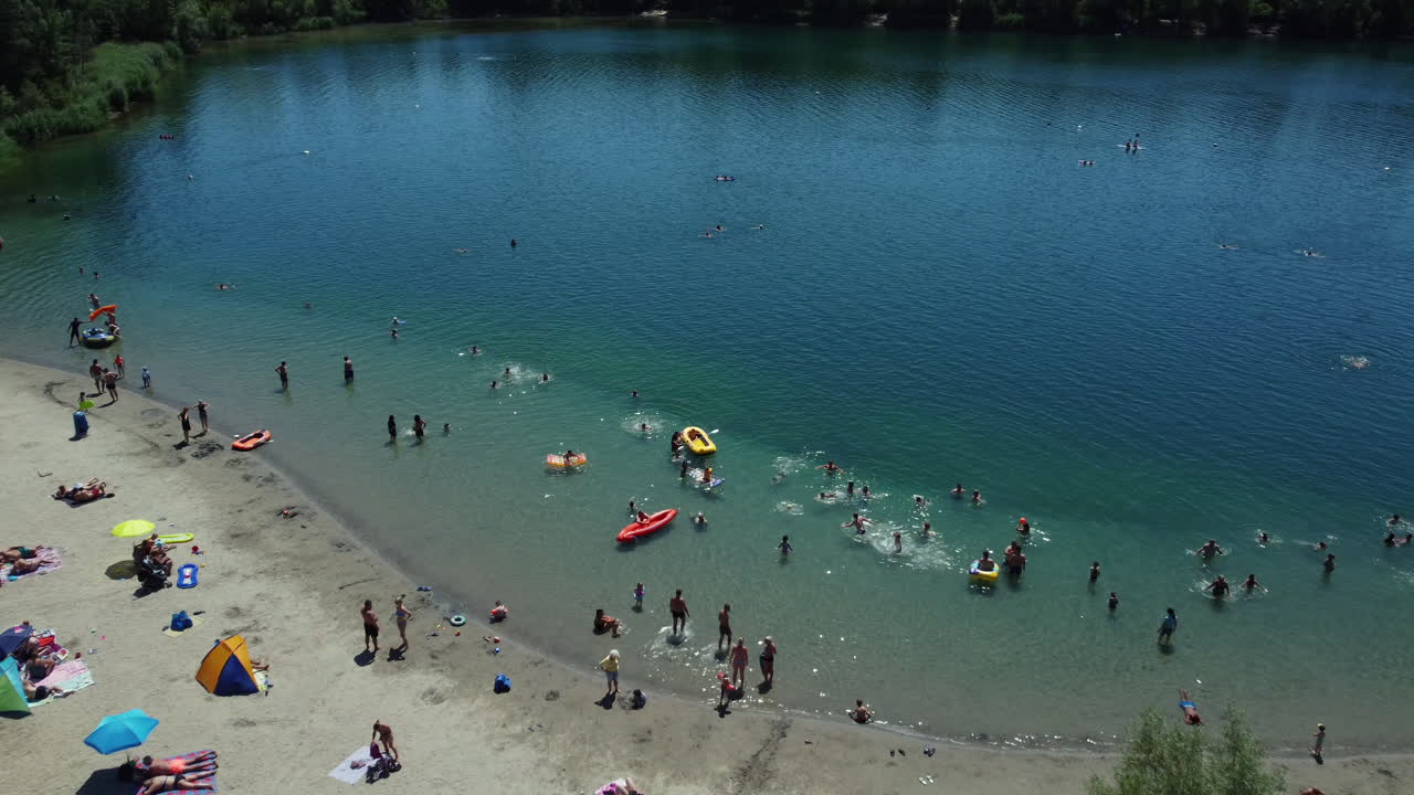 Lake Beach Fun in Summer