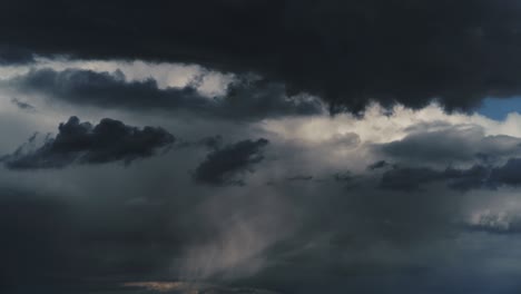 background of dark dramatic sky with stormy clouds timelapse before rain or snow, extreme weather