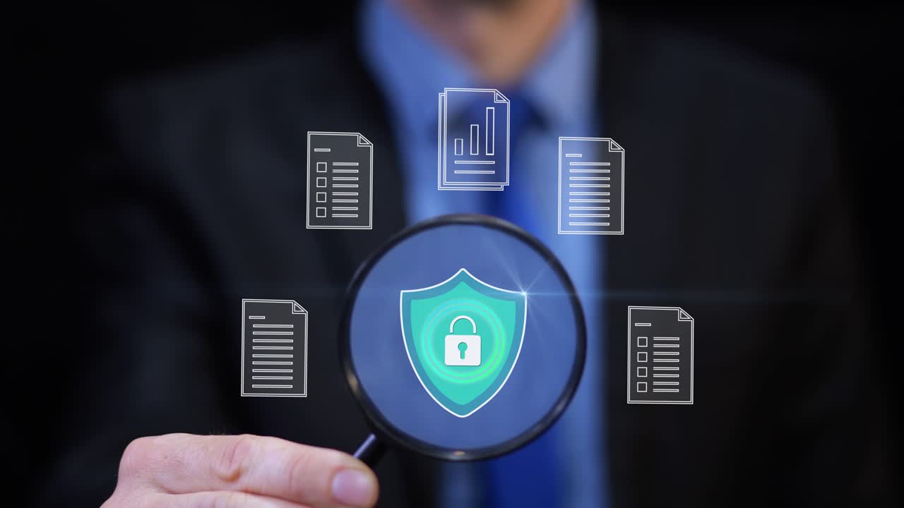 Protection of business documents in firm concept with added visualization