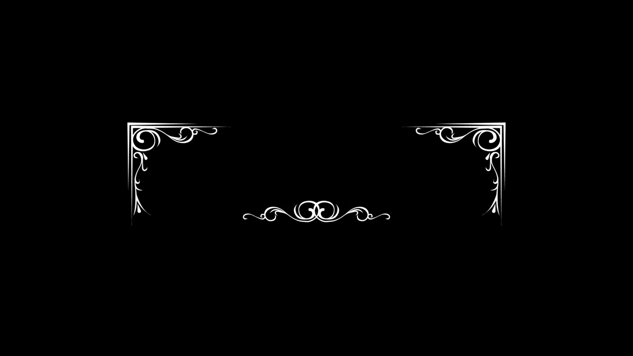 Animazione di cornice decorativa in stile cinema muto d'epoca